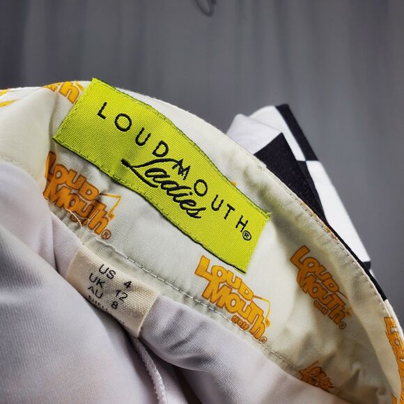 Loudmouth Skort 4 Retro Monochrome Black White - Picture 3 of 9